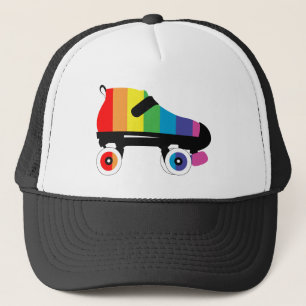 schaatsen regenboogstrepen voor rollen trucker pet