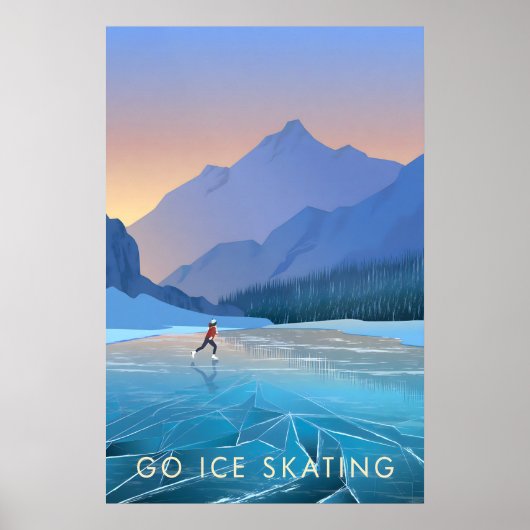 Schaatsen Reizen Poster (Voorkant)