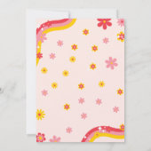 Schaatsen Retro groovy Twin Verjaardag laten we ro Aankondiging (Achterkant)