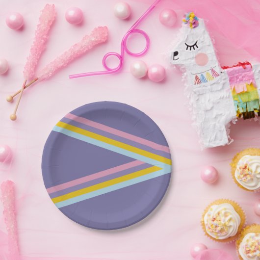 Schaatsen Retro Verjaardag Papieren Bordje (Feest)