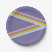 Schaatsen Retro Verjaardag Papieren Bordje (Voorkant)