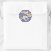 Schaatsen Retro Verjaardag Ronde Sticker (Tas)