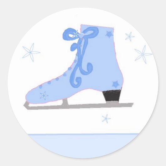 Schaatsen Ronde Sticker (Voorkant)