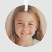 Schaatsen Roze Ornament, Meisjes Foto Kerstmis Ornament (achterkant)