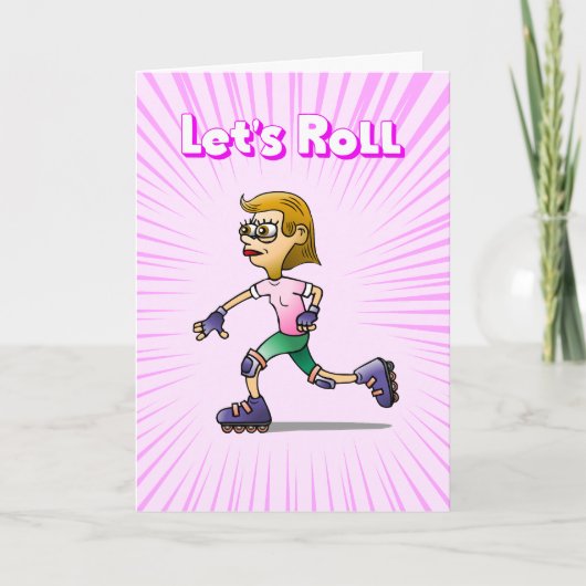 Schaatsen Roze Verjaardagsfeestje (Voorkant)