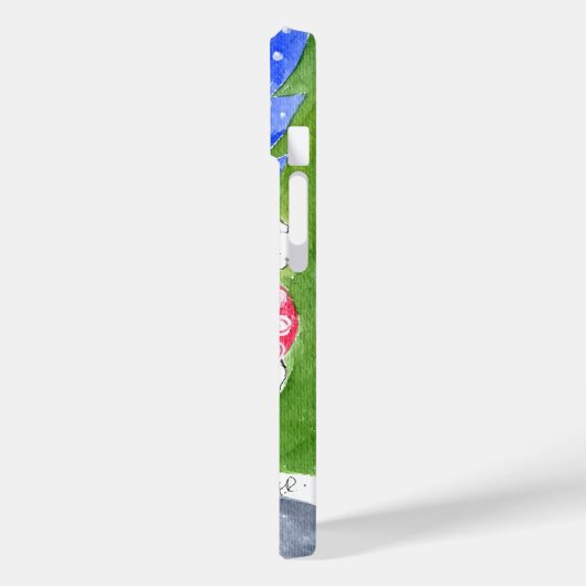 Schaatsen Santa iPhone 14 Gerst Er Hoesje (Achterkant / Links)