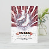 schaatsen schaatsen zilver glanzend bruin rood kaart (Staand voorkant)