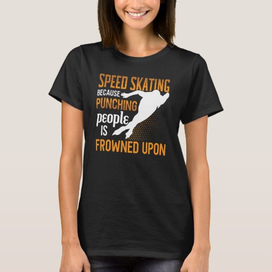 Schaatsen Short Track Schaats Workout Tr T-shirt (Voorkant)