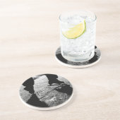 Schaatsen Silhouette Zandsteen Onderzetter (Zijkant)