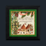 Schaatsen Ski Lodge Christmas Tree Box Cadeaudoosje<br><div class="desc">KLEURENPALET: Klassiek kerstrood, groen en goud zetten de toon voor dit collectie. DESIGN COLLECTIE: Vintage Christmas outdoor ijsbaan. Koop dit als cadeau voor je eigen familie of als kerstcadeau voor vrienden, familie of collega’s! Of als relatiegeschenk voor bedrijven. Het is zo gemakkelijk om de familienaam in het veld sjabloon te...</div>