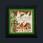 Schaatsen Ski Lodge Christmas Tree Box Cadeaudoosje<br><div class="desc">KLEURENPALET: Klassiek kerstrood, groen en goud zetten de toon voor dit collectie. DESIGN COLLECTIE: Vintage Christmas outdoor ijsbaan. Koop dit als cadeau voor je eigen familie of als kerstcadeau voor vrienden, familie of collega’s! Of als relatiegeschenk voor bedrijven. Het is zo gemakkelijk om de familienaam in het veld sjabloon te...</div>