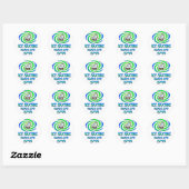 Schaatsen spins ronde sticker (Vel)