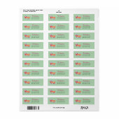 Schaatsen Teckel Licht Groen Retour Adres Etiket (Full Sheet)