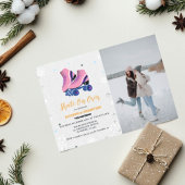 Schaatsen Twin Winter Verjaardag Schaats Over Over Aankondiging