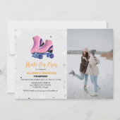 Schaatsen Twin Winter Verjaardag Schaats Over Over Aankondiging (Voorkant)