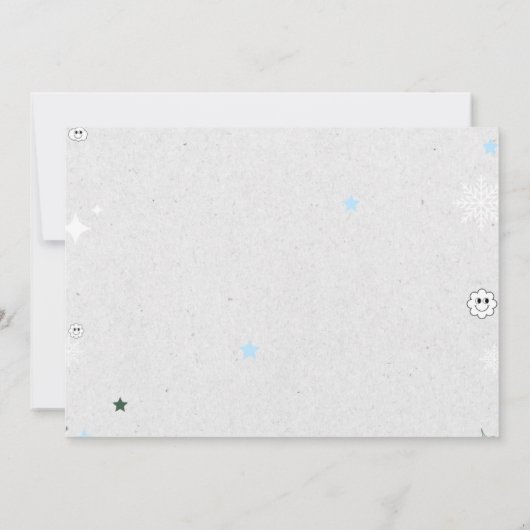 Schaatsen Twin Winter Verjaardag Schaats Over Over Aankondiging (Achterkant)