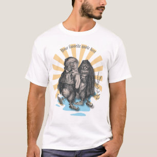 Schaatsen Uilen Retro Stijl Nostalgisch Ontwerp T-shirt