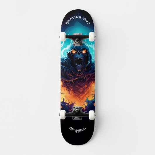 Schaatsen uit de hel - Schedel Persoonlijk Skateboard (Voorkant)