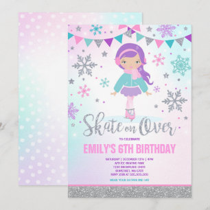 Schaatsen Uitnodiging Schaatsen Party Zilver