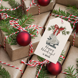  Schaatsen vakantie Cadeaulabel