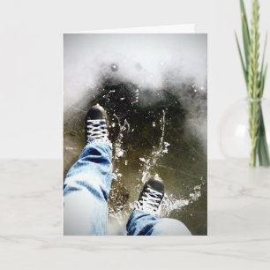 Schaatsen-vakantiekaart - Motivering Feestdagen Kaart