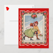 Schaatsen - Valentijn Briefkaart (Voorkant / Achterkant)