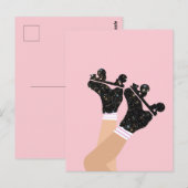 Schaatsen van het type Cool Universe Roller Derby  Briefkaart (Voorkant / Achterkant)