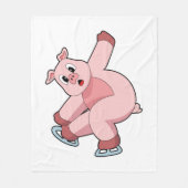 Schaatsen van ijsschaatsen fleece deken (Voorkant)