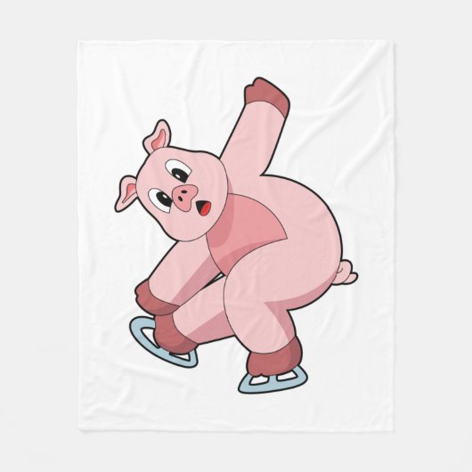 Schaatsen van ijsschaatsen fleece deken (Voorkant)