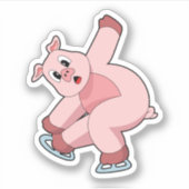 Schaatsen van ijsschaatsen sticker (Voorkant)