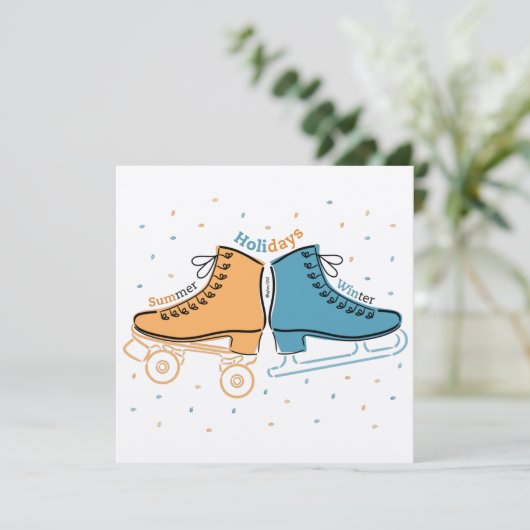 Schaatsen van mijn leven ・ Feestdagen ・ Kaart (Staand voorkant)