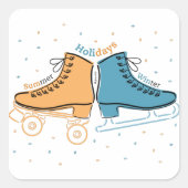 Schaatsen van mijn leven ・ Feestdagen ・ Vierkante Sticker (Voorkant)