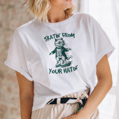 Schaatsen van uw Hatin Funny Cat geïllustreerd T-shirt