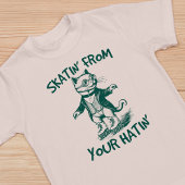 Schaatsen van uw Hatin Funny Cat geïllustreerd T-shirt