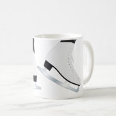 Schaatsen van zwart-wit ijs, afbeelding schaatsen koffiemok (Voorkant rechts)