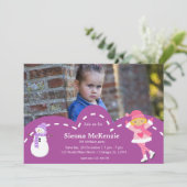 Schaatsen verjaardag kaart (Staand voorkant)