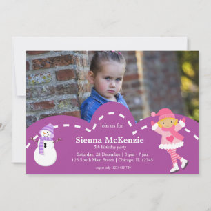 Schaatsen verjaardag kaart