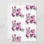 Schaatsen Verjaardag Uitnodiging IJsschaatsen Part (Achterkant)