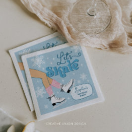 Schaatsen Verjaardag Winter Schaats Party Decor Servet