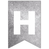 Schaatsen Verjaardag Zilveren Glitter Vlaggetjes (Tweede vlag)