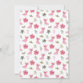 Schaatsen Verjaardagsfeest Roze Kaart (Achterkant)