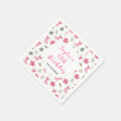 Schaatsen Verjaardagsfeest Roze Servet (Hoek)