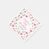 Schaatsen Verjaardagsfeest Roze Servet (Hoek)