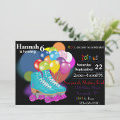 Schaatsen Verjaardagsfeest Uitnodiging (Staand voorkant)