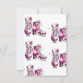 Schaatsen Verjaardagsfeest - Winter Verjaardag Bedankkaart (Achterkant)