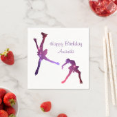 Schaatsen verjaardagsfeestje servet (sterren) (Insitu)