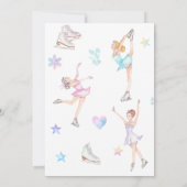 Schaatsen verjaardagsuitnodiging, schaatsfeest kaart (Achterkant)