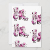 Schaatsen verjaardagsuitnodiging, schaatsfeest kaart (Achterkant)