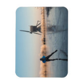 Schaatsen voorbij windmolen & riet rechthoek magne magneet (Verticaal)