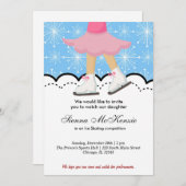 Schaatsen wedstrijd (blauw) kaart (Voorkant / Achterkant)